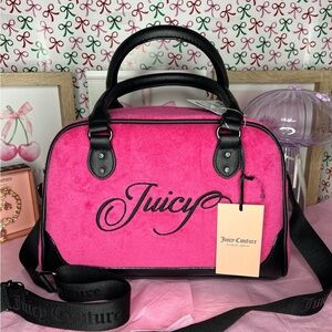 Juicy Couture raising star pink bowler bag